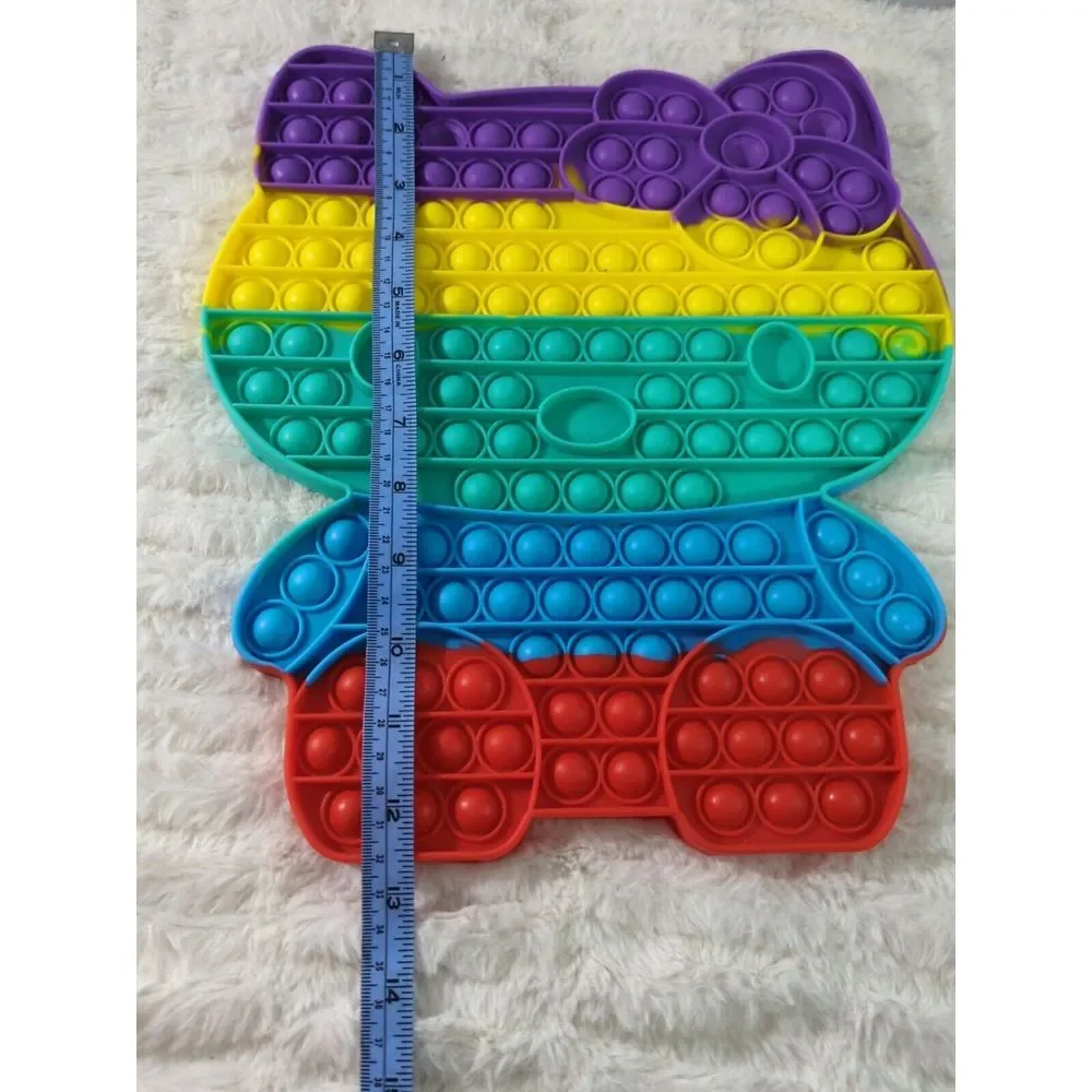 Lot Of 3 Pop It Fidget Stress Toys Hello Kitty, Pizza,‎ And Square